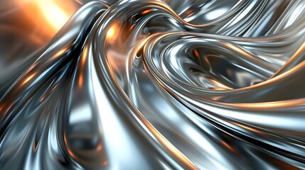 Abstract Metallic: A sleek abstract background with metallic textures and reflective surfaces.
