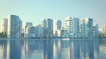 Fototapeta premium A blockchain-powered real estate platform facilitating property transactions through tokenization, enabling fractional ownership and liquidity.