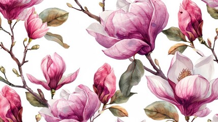 Enchanting Magnolia Blossoms: A Floral Masterpiece