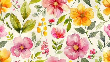 Vibrant Floral Arrangement in Shades of Pink and Yellow