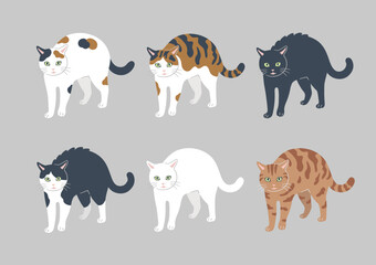 やんのかステップの猫のイラスト
