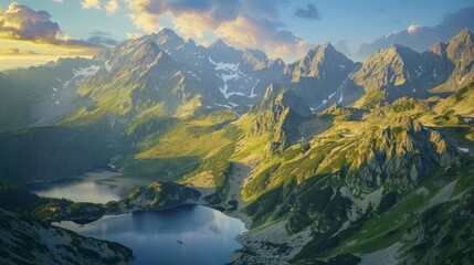 Fototapeta premium Mountain Lake Serenity