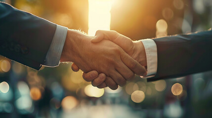 Businessman And Businessman Handshake Successful Meeting