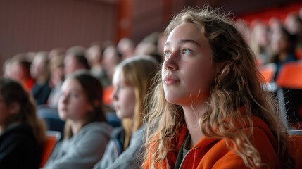Fototapeta premium College students in the auditorium during a lecture