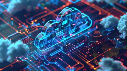 A cloud migration project in progress, with businesses transitioning their IT infrastructure and applications to cloud platforms for agility and cost-efficiency.