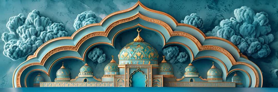 3d illustration of the mosque background