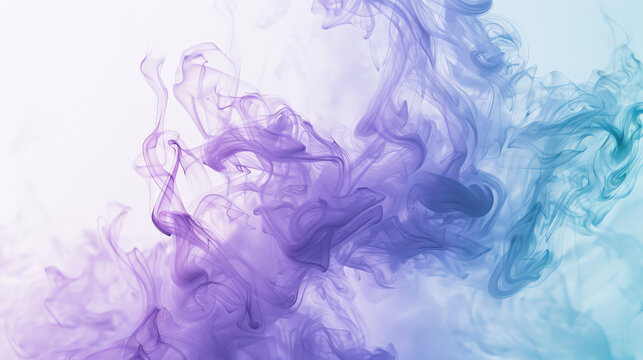 Abstract Purple and Blue Smoke in Daylight 