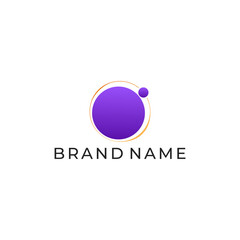 ILLUSTRATION CONNECTED CIRCLE GRADIENT PURPLE  COLOR TECH LOGO ICON TEMPLATE SIMPLE DESIGN ELEMENT VECTOR