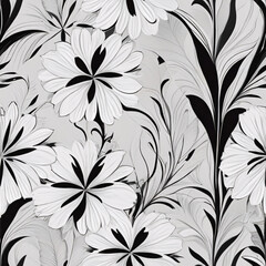 Seamless floral pattern for textile