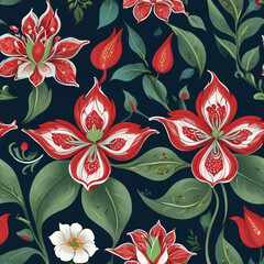 Seamless floral pattern for textile