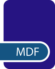 MDF File format icon with contour