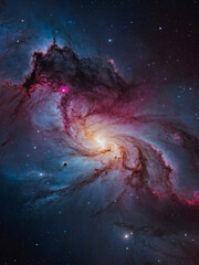 Colorful galaxy nebula, starry night cosmos, supernova space background wallpaper