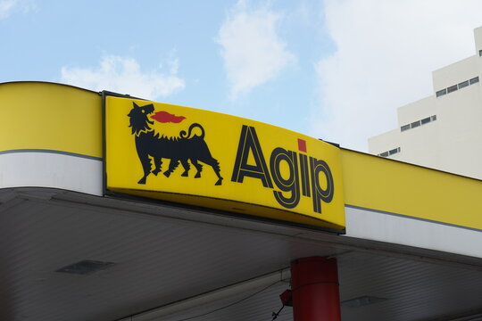 Tankstelle von Agip in Berlin am 24.07.2024