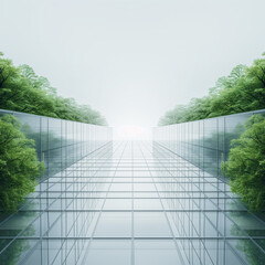 A long, narrow street with trees lining both sides