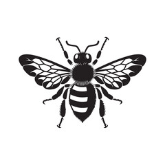 Bee silhouette vector illustration