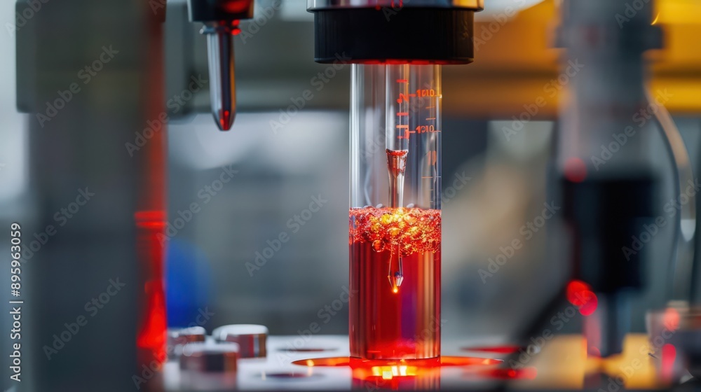 Poster detailed view of a test tube with a reflux setup, showing how continuous heating and cooling help in