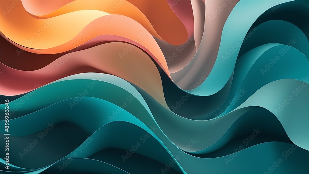Wall mural smooth gradient background for web development
