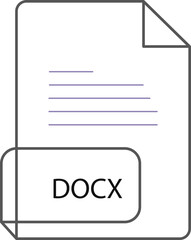 DOCX   File extension icobn crisp corners thick outline