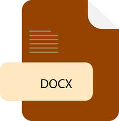 DOCX   file extension rounded lines and shape