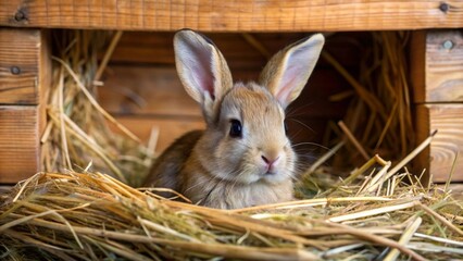 Fototapeta premium rabbit in a basket