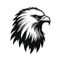 Fototapeta premium Eagle head silhouette Vector Illustration