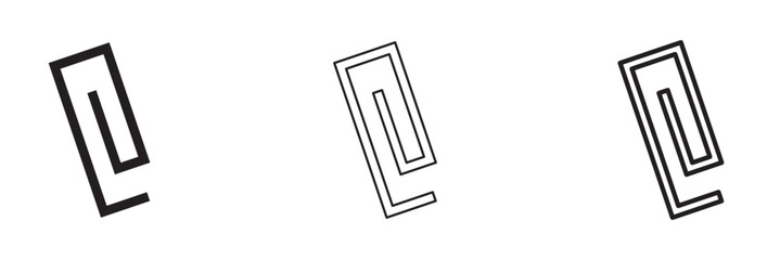 paper clip icon on a white background 
