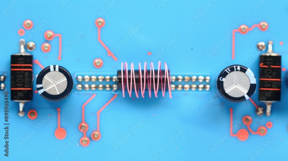 Poster diagram of a simple rc oscillator circuit, highlighting how it generates a continuous oscillating si