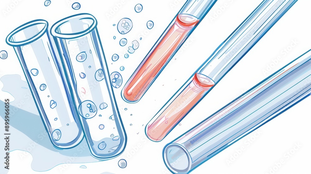 Poster diagram of a test tube with a filter paper setup, showing the process of filtering a mixture to sepa