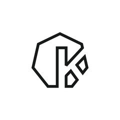 Letter K logo design vector with universal form and creative idea icon