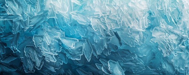 Obraz premium Frozen Ice Crystals Texture Background, 4K hyperrealistic photo