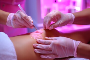 Professional Waxing Treatment in a Spa Setting