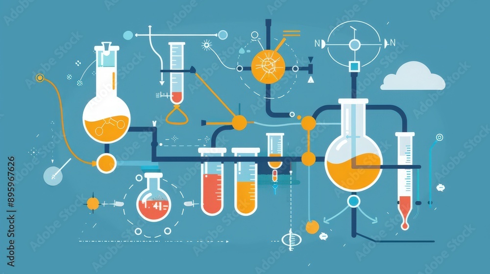 Aufkleber diagram of an iterative scientific method cycle, showing how results can lead to new hypotheses and 