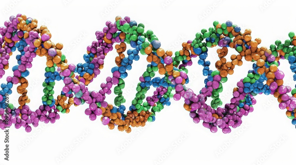 Poster diagram of dna structure emphasizing the antiparallel strands, showing the directionality of 5' to 3
