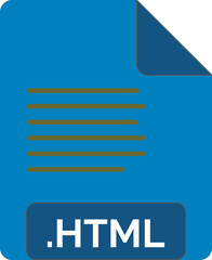 HTML  File icon minimal fill