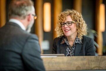 Fototapeta premium A coworking space for successful businesspeople