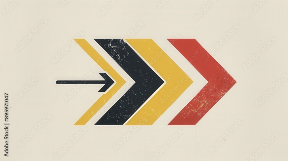 Poster illustrate a collection of minimalist arrow signs with clean lines and simple colors, ideal for mode