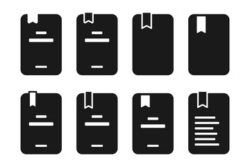 book with bookmark shape icon vector flat illustration