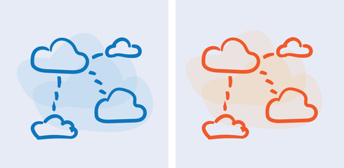 Obraz premium cloud data network