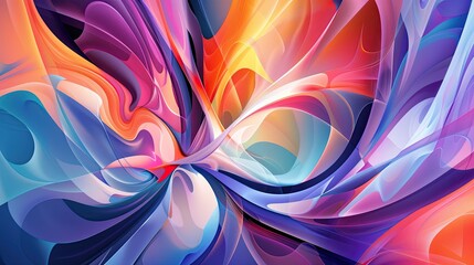 Abstract design with stylized elements and bright hues, forming a unique and eye-catching composition
