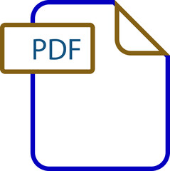 PDF  File format icon rounded shapes outline