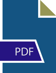 PDF  File format icon with contour