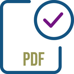 PDF  File icon with checked mark