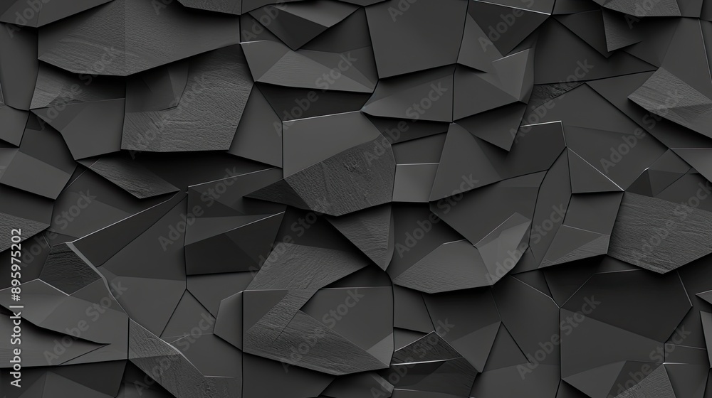 Poster cracked black paint on a surface creates a textured pattern of abstract shapes seamless pattern