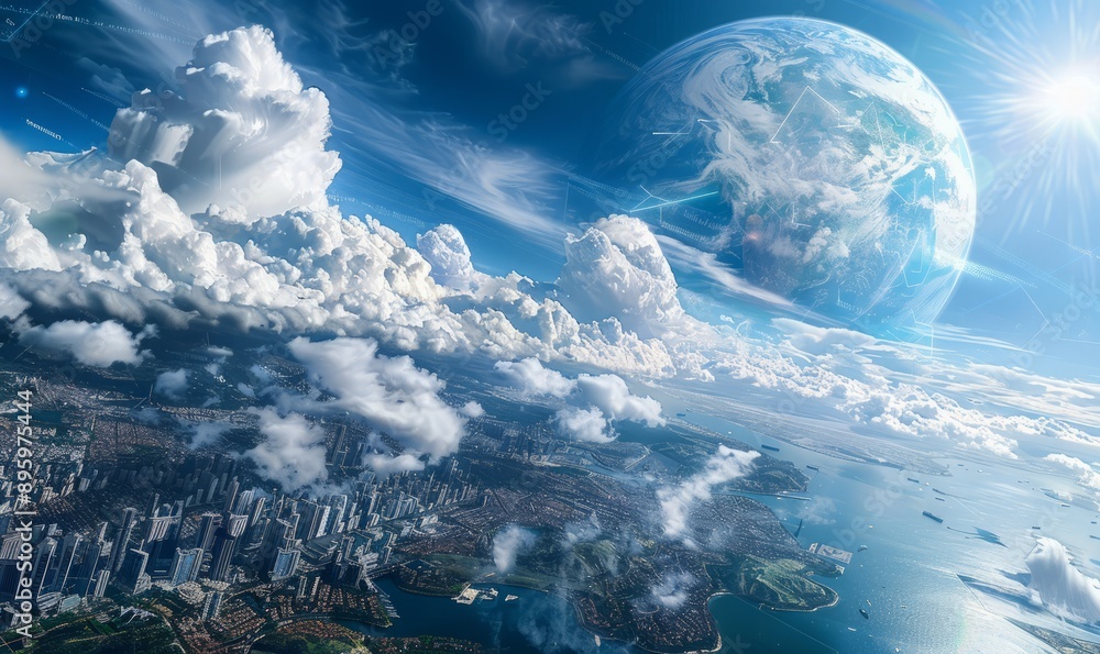 Poster climate engineering projects reversing global warming with geoengineering solutions and planetary-sc