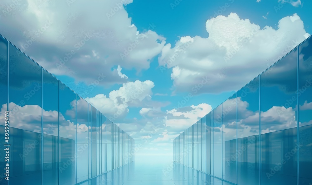 Poster cloud computing solutions driving efficiency and scalability in businesses