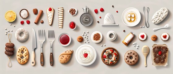 Culinary Composition: Baking Essentials Flat