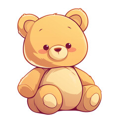 Little cute teddy bear illustration