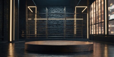 Support platform for product display on podium.