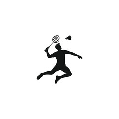 Badminton player icon vector. EPS 10 editable vector