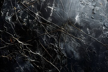 Abstract Black Texture with Intricate Lines and Patterns